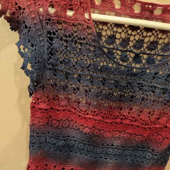 Blue and Pink Crochet top - Picture 3 of 6